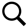 Eine schwarze Lupe